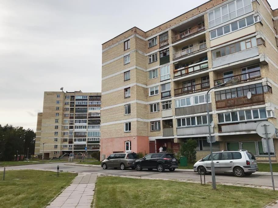 Erdvus Butas Su Balkonu Salia Ezero Ir Stadiono Visaginas Exterior foto